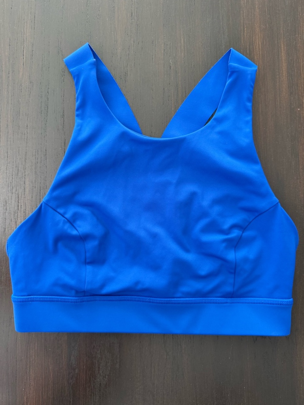 Lululemon Energy Blue Strappy Sports Bra Medium B-D Cup Racerback Workout Vibes